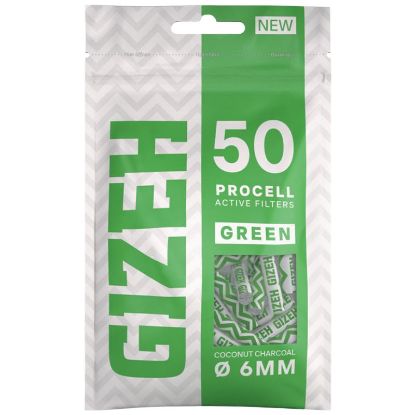 Immagine di FILTRI GIZEH 6mm 10pz x50filtri PROCELL GREEN CARBONI ATTIVI (Acc. 1,8)-PROV-C00003868