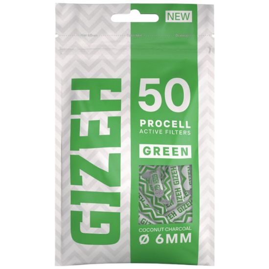 Immagine di FILTRI GIZEH 6mm 10pz x50filtri PROCELL GREEN CARBONI ATTIVI (Acc. 1,8)-PROV-C00003868