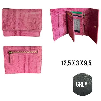 Immagine di PORTAFOGLIO DONNA GREY 1pz VERA PELLE