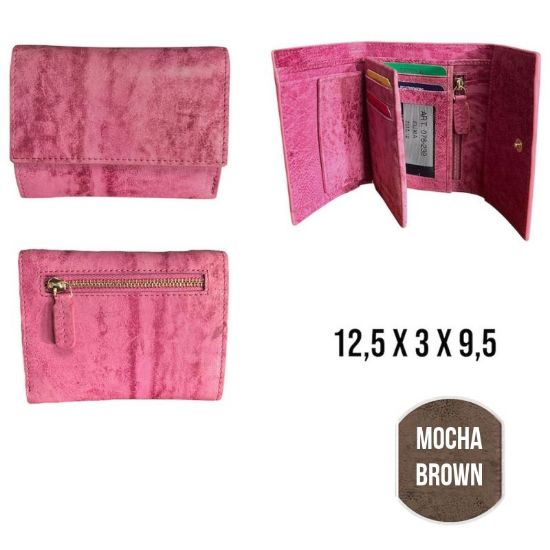 Picture of PORTAFOGLIO DONNA BROWN 1pz VERA PELLE
