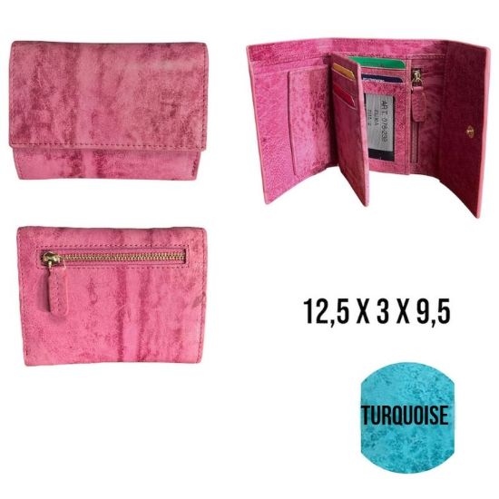 Immagine di PORTAFOGLIO DONNA TORQUOISE 1pz VERA PELLE