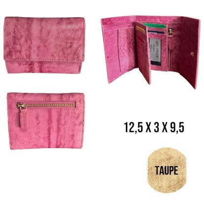 Picture of PORTAFOGLIO DONNA TAUPE 1pz VERA PELLE