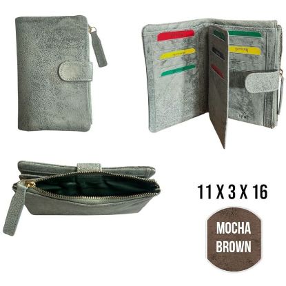 Picture of PORTAFOGLIO DONNA BROWN 1pz VERA PELLE