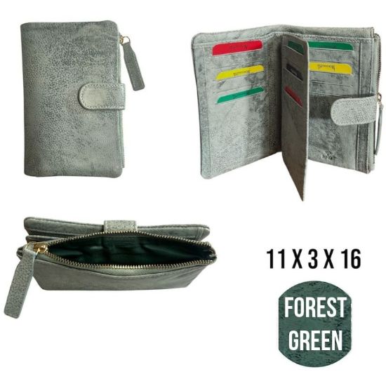 Picture of PORTAFOGLIO DONNA FOREST GREEN 1pz VERA PELLE