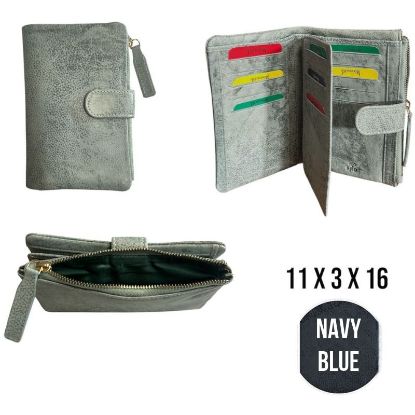 Immagine di PORTAFOGLIO DONNA NAVY 1pz VERA PELLE