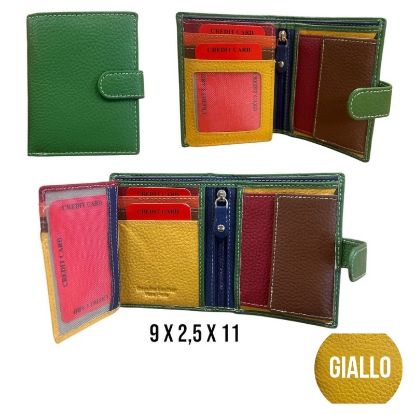 Immagine di PORTAFOGLIO DONNA GIALLO 1pz VERA PELLE