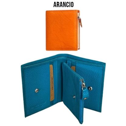 Immagine di PORTAFOGLIO DONNA ARANCIO 1pz VERA PELLE