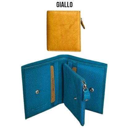 Immagine di PORTAFOGLIO DONNA GIALLO 1pz VERA PELLE