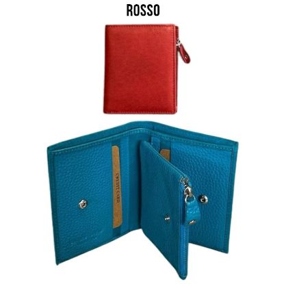 Immagine di PORTAFOGLIO DONNA ROSSO 1pz VERA PELLE