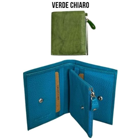 Picture of PORTAFOGLIO DONNA VERDE C 1pz VERA PELLE