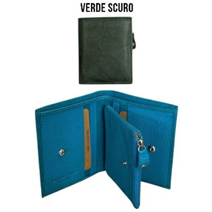 Immagine di PORTAFOGLIO DONNA VERDE S 1pz VERA PELLE