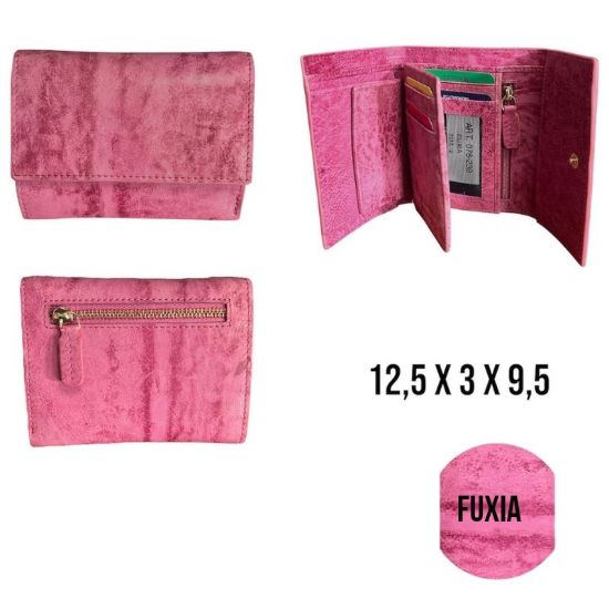 Immagine di PORTAFOGLIO DONNA FUXIA 1pz VERA PELLE