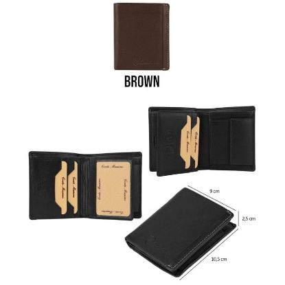 Immagine di PORTAFOGLIO UOMO CONTE MASSIMO BROWN 1pz VERA PELLE