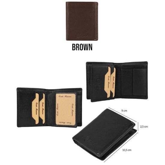 Immagine di PORTAFOGLIO UOMO CONTE MASSIMO BROWN 1pz VERA PELLE