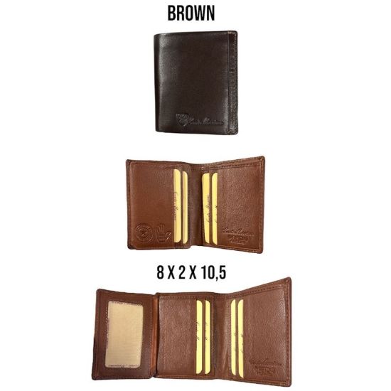 Immagine di PORTAFOGLIO UOMO CONTE MASSIMO BROWN 1pz VERA PELLE