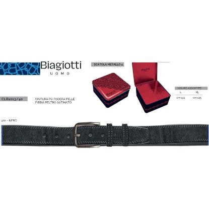 Immagine di CINTURA UOMO BIAGIOTTI H.4cm NERO 1pz SCATOLA REGALO