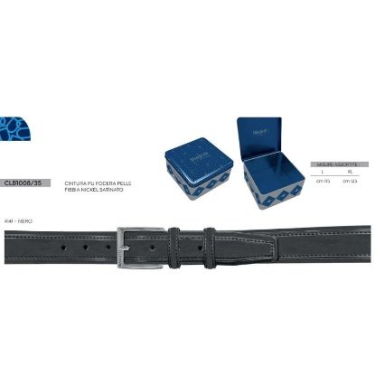 Immagine di CINTURA UOMO BIAGIOTTI H.3,5cm NERO 1pz SCATOLA REGALO