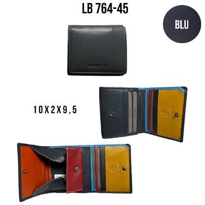 Immagine di PORTAFOGLIO UOMO BIAGIOTTI BLU 1pz VERA PELLE