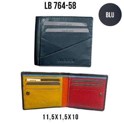 Immagine di PORTAFOGLIO UOMO BIAGIOTTI BLU 1pz VERA PELLE
