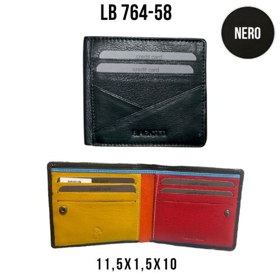 Immagine di PORTAFOGLIO UOMO BIAGIOTTI NERO 1pz VERA PELLE