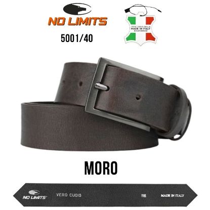 Immagine di CINTURA UOMO NOLIMITS H.4cm TEST MORO 1pz SCATOLA REGALO