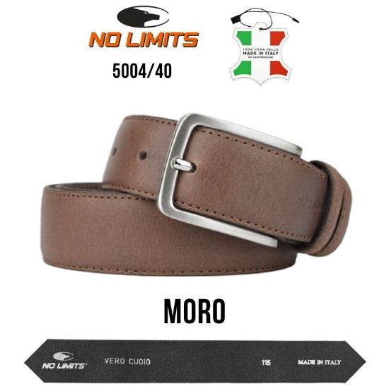 Picture of CINTURA UOMO NOLIMITS H.4cm TESTA MORO 1pz SCATOLA REGALO