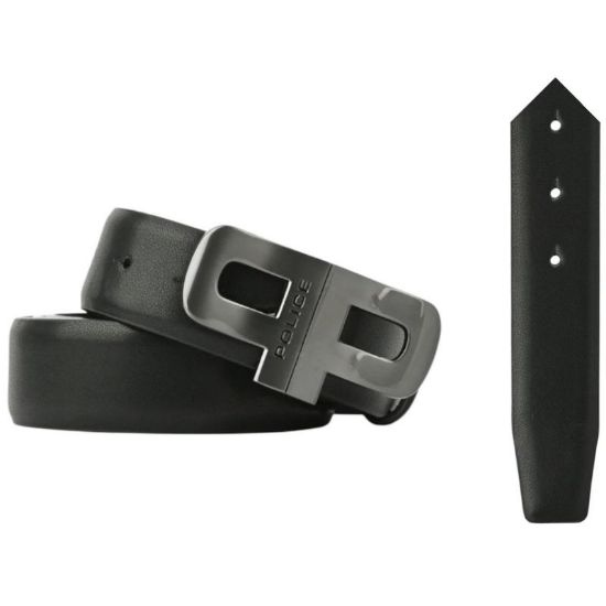 Picture of CINTURA UOMO POLICE H.3,5cm NERO 1pz SCATOLA REGALO