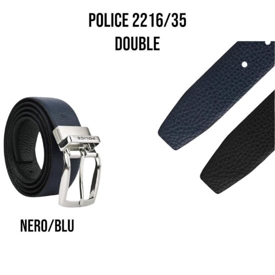 Picture of CINTURA UOMO POLICE H.3,5cm NERO BLU 1pz SCATOLA REGALO