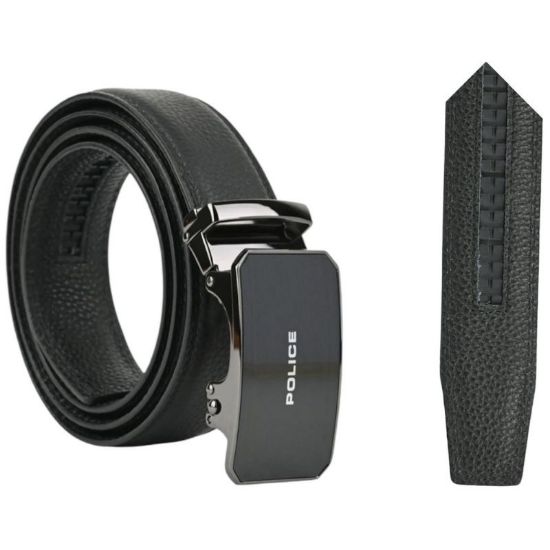 Picture of CINTURA UOMO POLICE H.3,5cm NERO 1pz SCATOLA REGALO