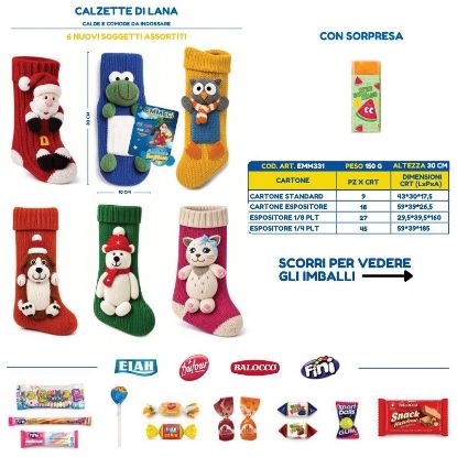 Picture of EMMECI CALZE BEFANA 1pz 150gr 30cm EXPO DA BANCO