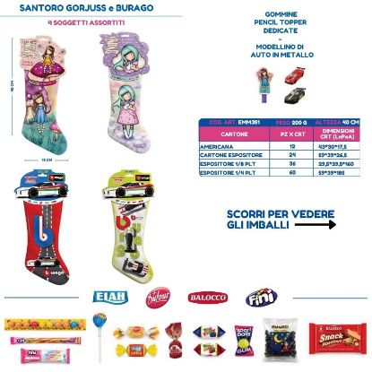 Picture of EMMECI CALZE BEFANA 1pz 200gr 40cm EXPO DA BANCO