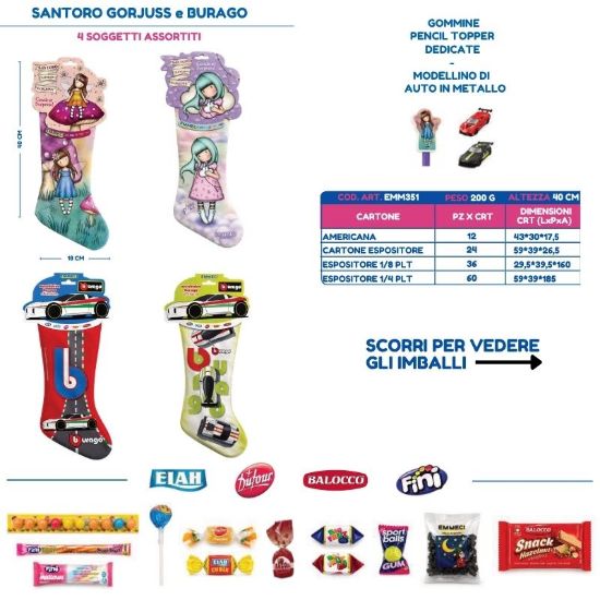 Picture of EMMECI CALZE BEFANA 1pz 200gr 40cm EXPO DA BANCO