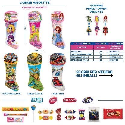 Picture of EMMECI CALZE BEFANA 1pz 200gr 40cm EXPO DA BANCO