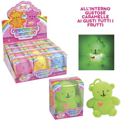 Picture of CARAMELLE TOYS 12pz CANDY TOYS ORSACCHIOTTO LUMINOSO