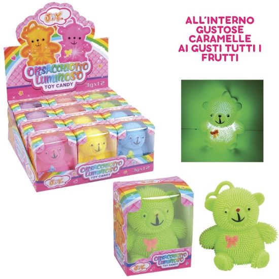 Picture of CARAMELLE TOYS 12pz CANDY TOYS ORSACCHIOTTO LUMINOSO
