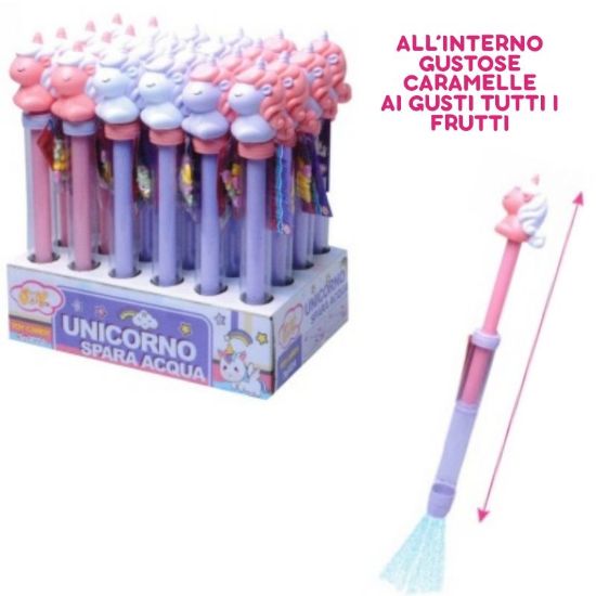 Picture of CARAMELLE TOYS 24pz JOYGUM UNICORNO SPARA ACQUA