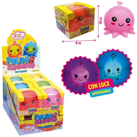 Picture of CARAMELLE TOYS 12pz JOYGUM POLPO LUMINOSO